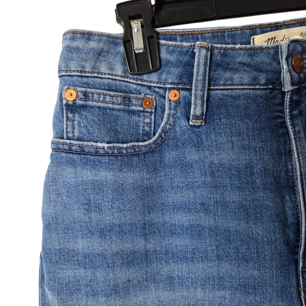 Madewell Curvy Slim Wide-Leg Cropped Blue Jeans 29 Tall - Picture 5 of 15